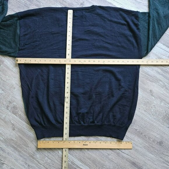 Royal New Zealand 100% Merino Wool Super Soft V-Neck Sweater XXL Vintage 90s - Picture 6 of 11